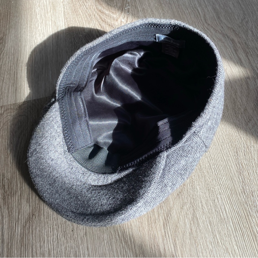 Gray Herringbone Flat Cap - image 4